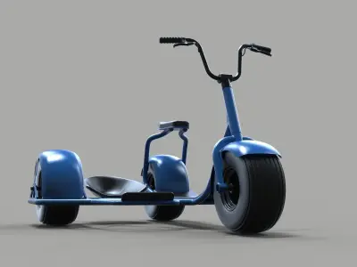 Scrooser with sidecar concept 3D model