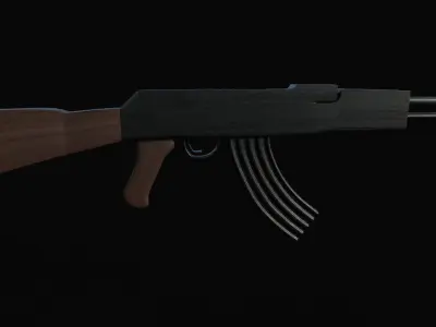 Ak-47 ak - rifle 3D model 4
