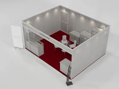Octanorm Stall Setup 3D model
