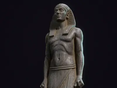 Egyptian Statue Pharaoh Low-poly 3D model