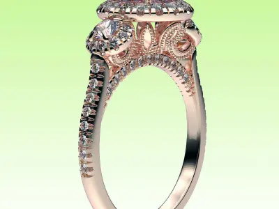 Ring Three Halos 3D print model