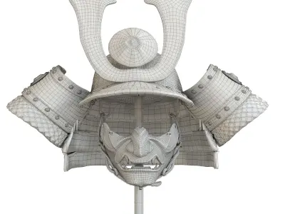 Helmet Samurai 002 3D model