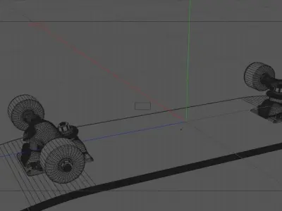 skateboard octane cinema4d 3D model