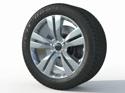 wheel Rim Tire 13 3D model