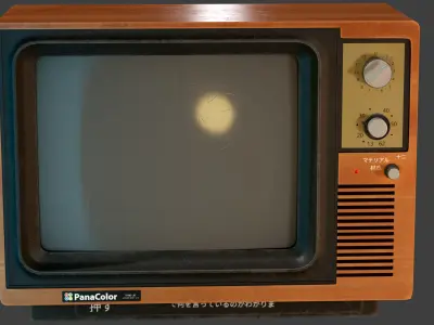 Television Old Tv Antique Low-poly 3D model