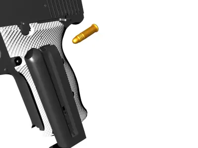 Realistic 1911 Pistol Handgun Game Ready PBR 3D Model Low-poly 3D model