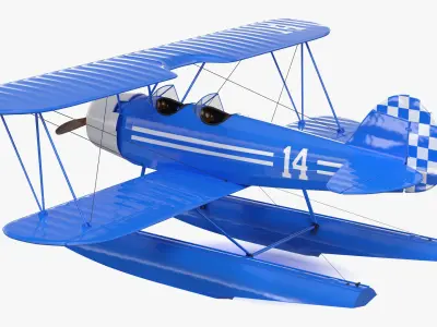 Vintage Seaplane 3D model