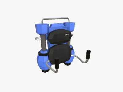 Jetpack Low Poly G03 - SciFi Character Design Low-poly 3D model