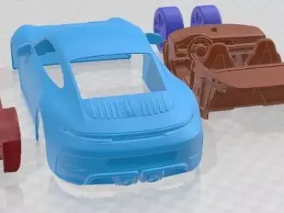 Porsche Carrera 911 GTS 2025 Printable Car 3D print model