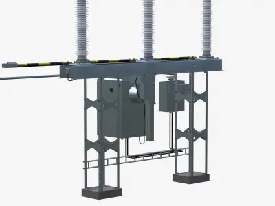 Disconnector 72 kW  Low-poly 3D model