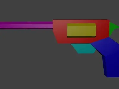 Revolver gun Free low-poly 3D model purchase