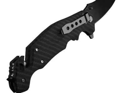 Folding Tactical Pocket Knife 3D model