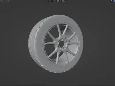 Konig Freeform Replica Car Rims With Tire 3D Model 3D model