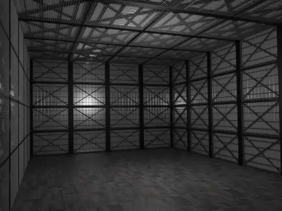 Hangar Interior Low-poly 3D model purchase