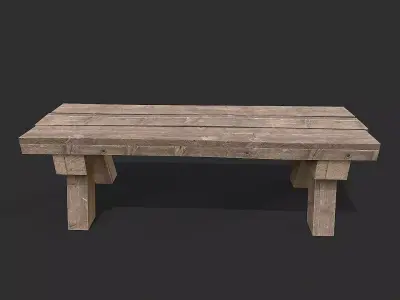 Medieval Environment Props 9 Living Room Furniture Pack Low-poly 3D model