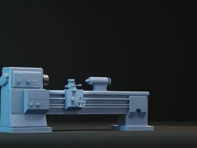 Old Lathe Machine Free 3D print model
