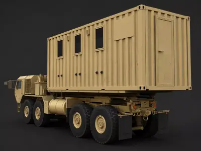 US Army M1120 HEMTT Load Handing System Truck Low-poly 3D model