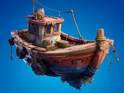 Stylized Boats  3D model