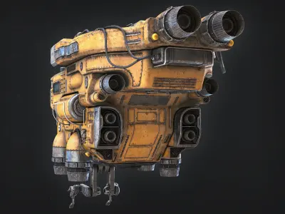 Old Junk Spaceship 3D model