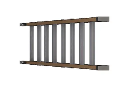 Aluminum Ladder 8 Steps - Escada de Aluminio 8 Degraus 3D model