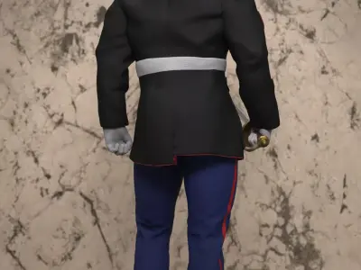 USMC Dress Uniform for Genesis 9 3D model