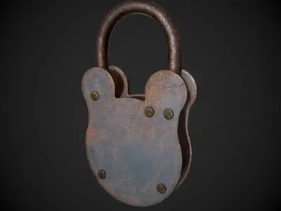 Padlock Low-poly 3D model get