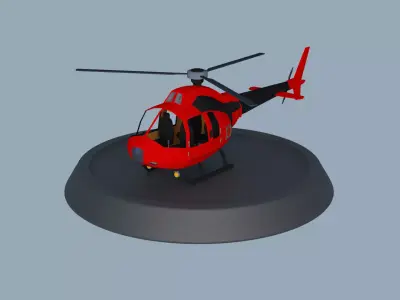 Low-poly Helicopter Low-poly 3D model
