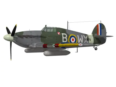 Hawker Hurricane MK2b 3D model