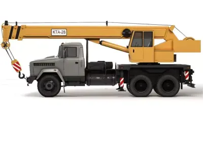 KRAZ 65053 KTA-28 Low-poly 3D model