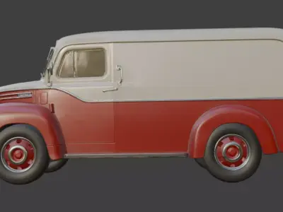 Classic Delivery Van 3D Model 3D model