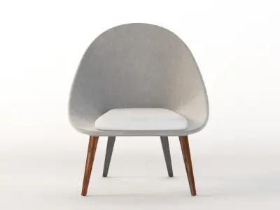 Dinosaur Egg Lounge Side Chair 3D model