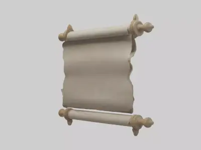 Scroll Model Low-poly 3D model