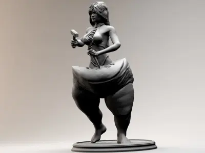Fat to Fitness Girl 3D print model