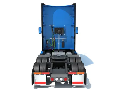 Sleeper Cab Tractor Truck 3D model purchase