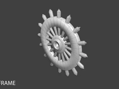 Ship Wheel 9 3D model