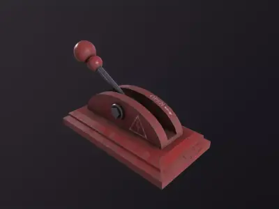 Industrial Electricitys Lever 3D Model Low-poly 3D model