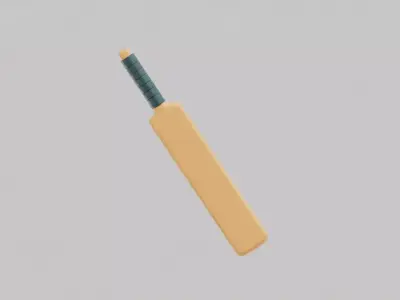 Cricket Bat Low-poly 3D model order