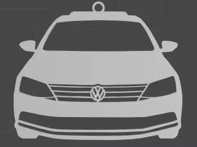 VW Jetta Mk6 Car Rearview Mirror Ornament- key chain 3D print model