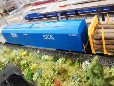 Pre supported H0 1 87 scale SCA cargo platform for Sgnss 60 3D print model