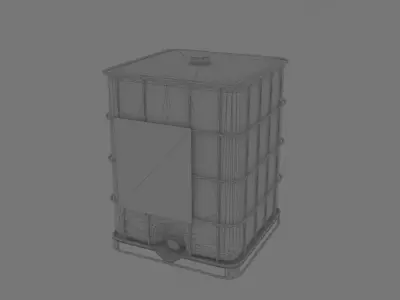 Large Industrial Storage Tank Low-poly 3D model