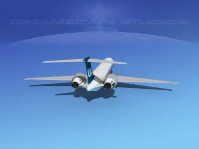 McDonnell Douglas MD83 Universal Airlines 3D model