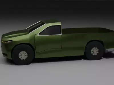 Low-Poly Off-Road Pickup Truck Game-ready Vehicle FBX OBJ Low-poly 3D model