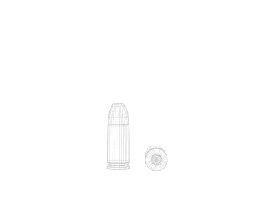 9mm ammo Low-poly 3D model