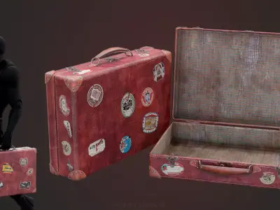Suitcase  Low-poly 3D model