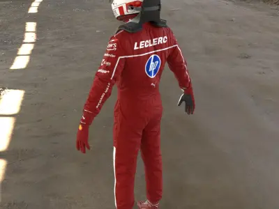 Red Team F1 Racing Driver 2025 2 in 1 3D model