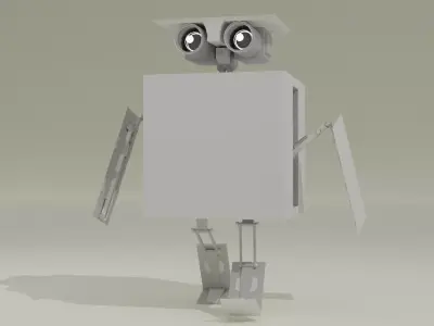 Cube Robot Low-poly 3D model purchase