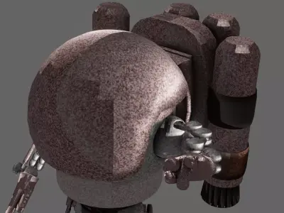 SmallSizeCombatRobot Free low-poly 3D model