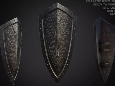 Dark Souls Black Knight Shield for Cosplay 3D print model