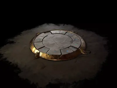 Stylized Platform Low-poly 3D model