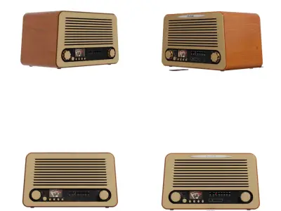 Old and Modern Radios 3D model